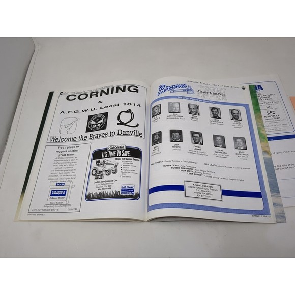 Danville Braves 1993 1st Year Program Scorecard Roster Sheet & Game Ticket VTG - Picture 14 of 16